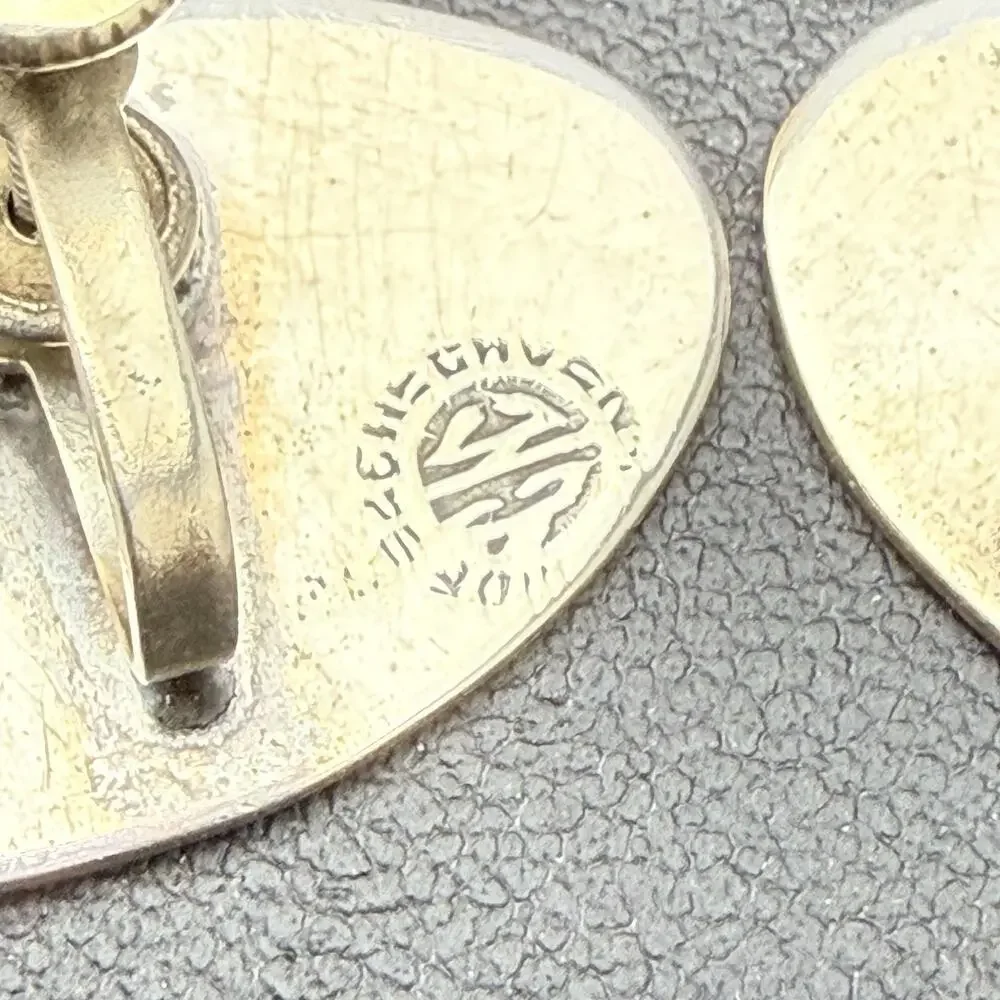 Mexican Mexico Artisan Signed Sterling Silver Pin Brooch Earrings Guitar Player